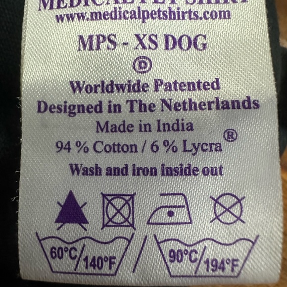 Black Dog Surgery Recovery Onsie with snap closure - Picture 6 of 7